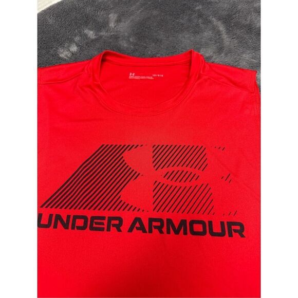 Under Armour Men’s Large red and black tank top #fitness - Picture 1 of 3